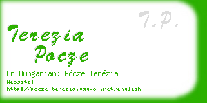 terezia pocze business card